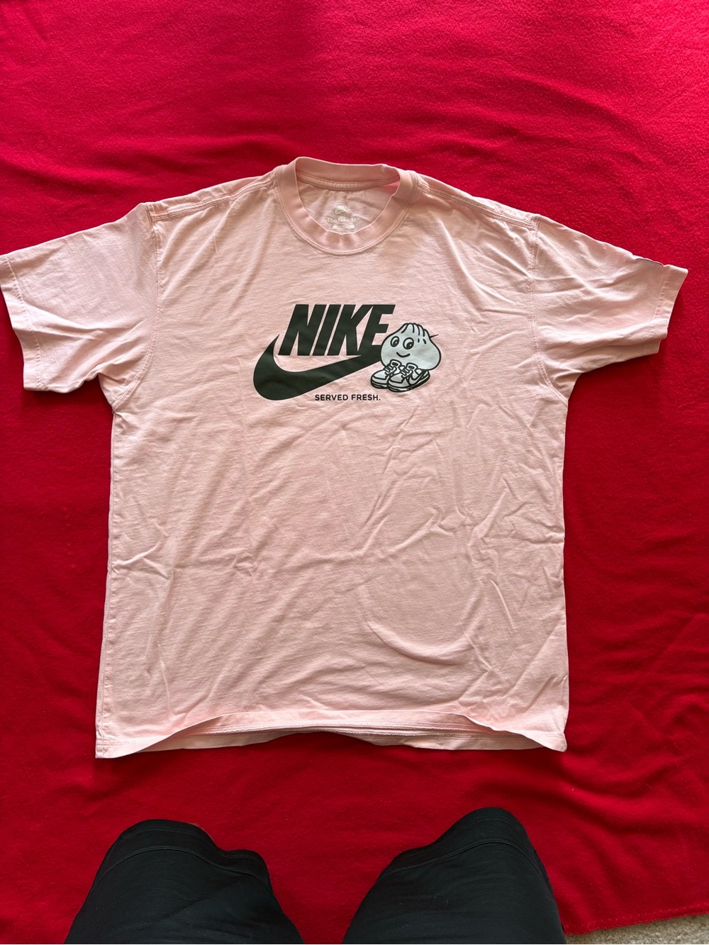 Nike Men’s Pink Graphic Logo T‑Shirt, SOLE Food